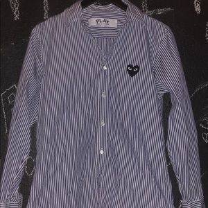 COMME des GARÇONS striped collared shirt